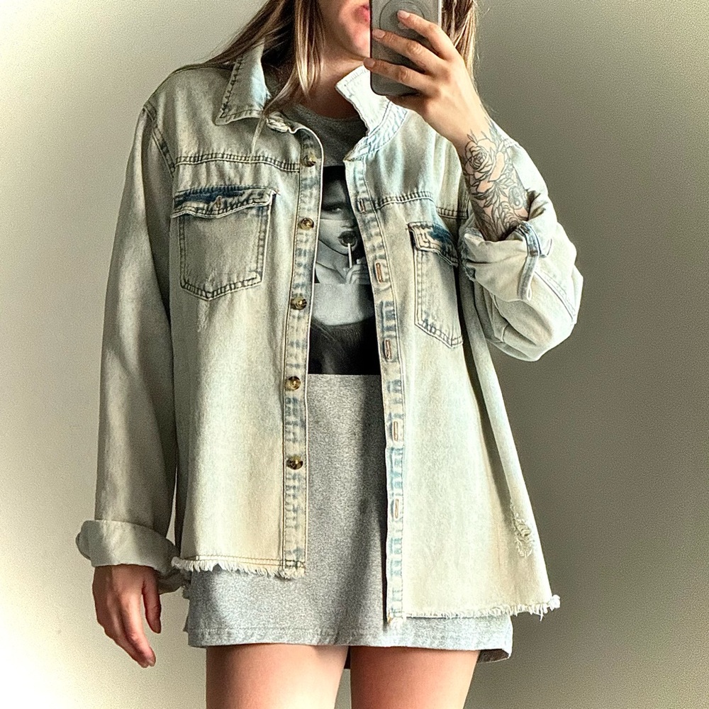 denim jacket, worn a couple of times, size XL